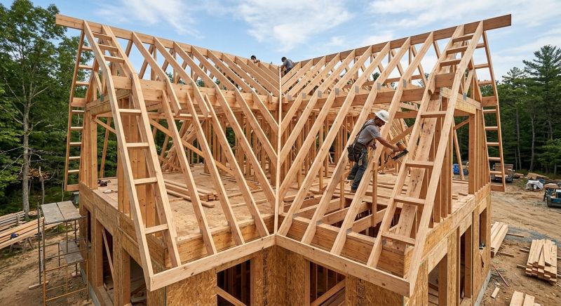 Gambrel Roof Framing in Conroe, TX