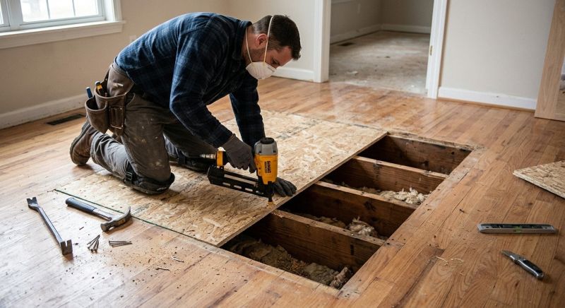 Squeaky Wood Floor Repair in Conroe, TX