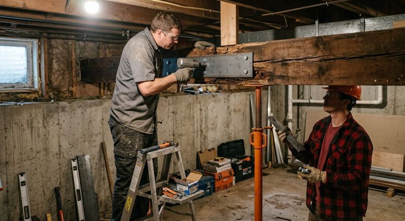 Basement Beam Repair in Wilmington, NC