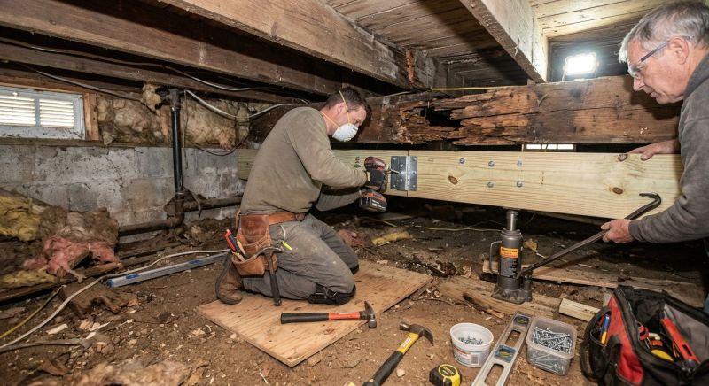 Basement Beam Repair in Wilmington, NC