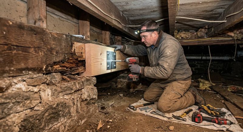Basement Beam Repair in Wilmington, NC
