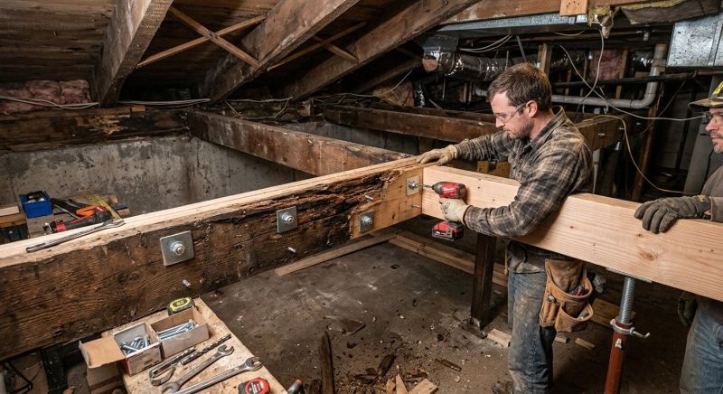Basement Joist Repair in Conroe, TX