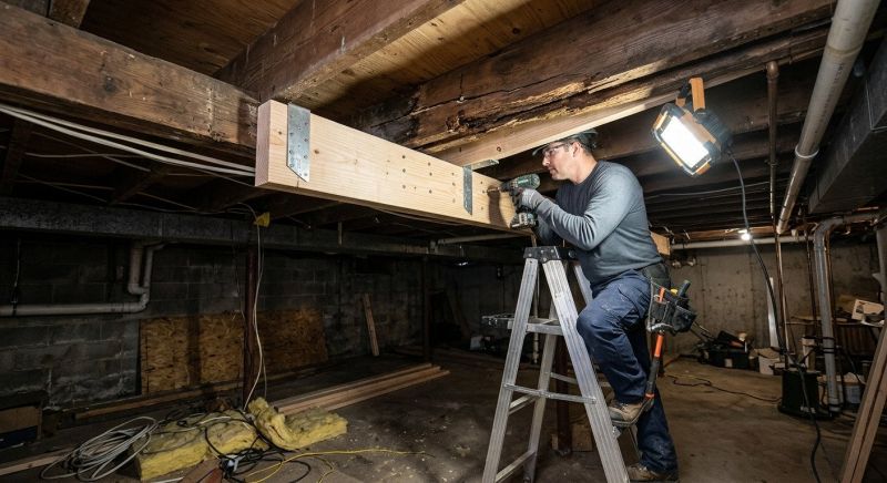 Basement Joist Repair in Kansas City, KS