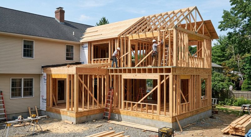 House Addition Framing in Conroe, TX