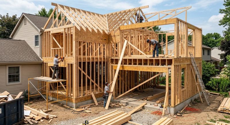 House Addition Framing in Kansas City, KS