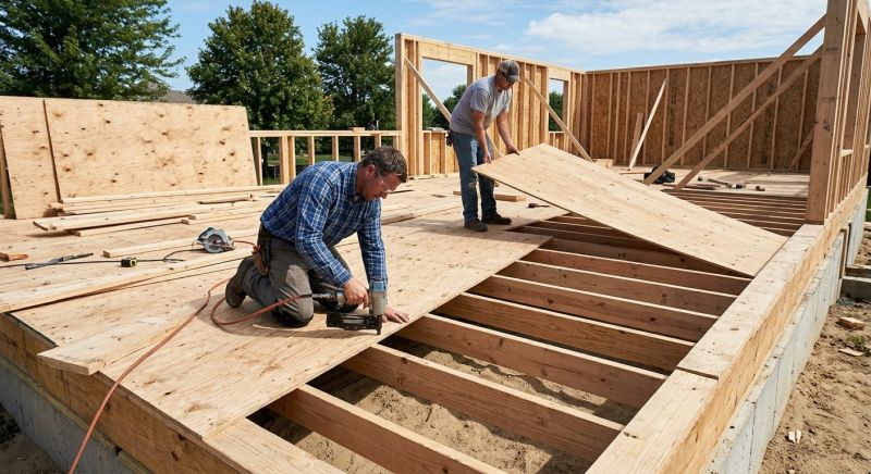 Plywood Flooring Installation in Conroe, TX