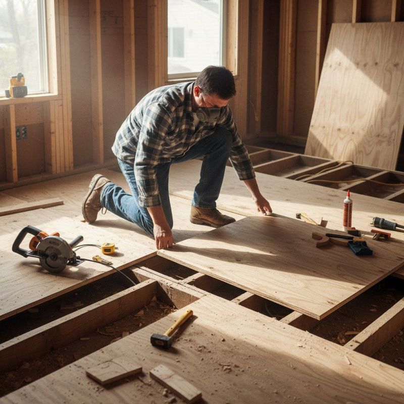 Plywood Flooring Installation in Conroe, TX