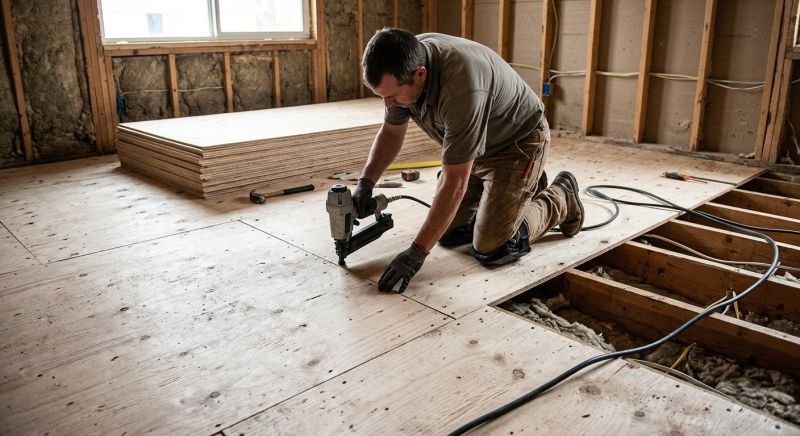 Plywood Flooring Installation in Wilmington, NC