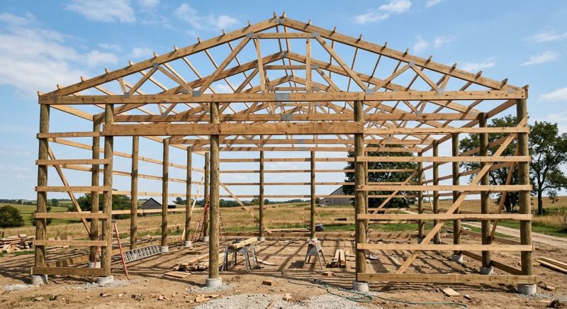 Pole Barn Framing in Kansas City, KS
