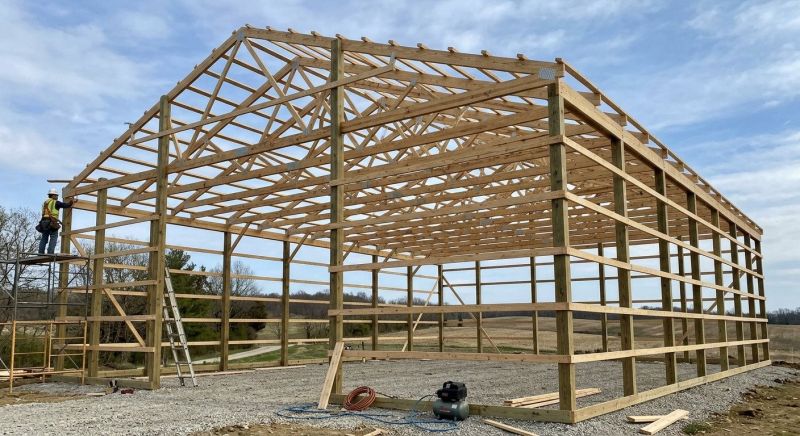 Pole Barn Framing in Conroe, TX