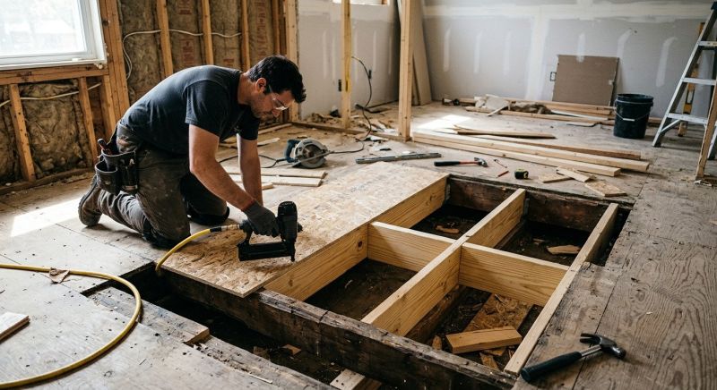 Sagging Floor Joist Repair in Conroe, TX