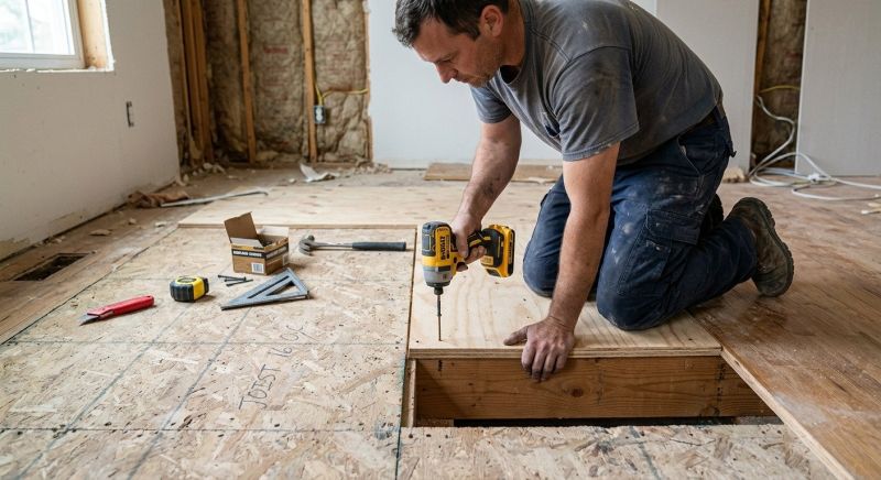 Squeaky Wood Floor Repair in Conroe, TX